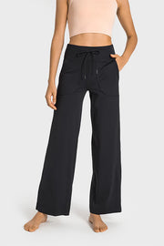 Classic Wide-Leg Drawstring Activewear Pants