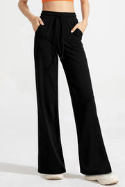 Classic Drawstring Wide-Leg Flare Pants