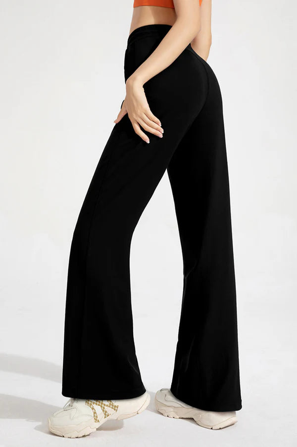 Classic Drawstring Wide-Leg Flare Pants