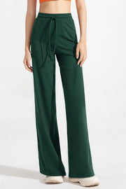 Classic Drawstring Wide-Leg Flare Pants